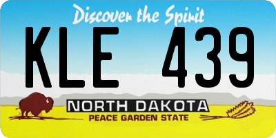 ND license plate KLE439