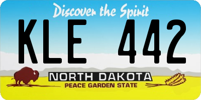ND license plate KLE442