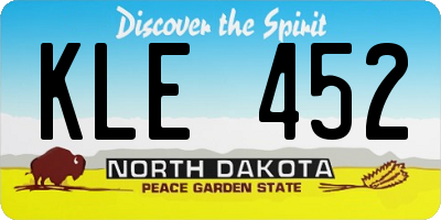 ND license plate KLE452