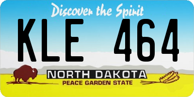 ND license plate KLE464