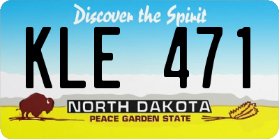ND license plate KLE471