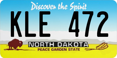 ND license plate KLE472