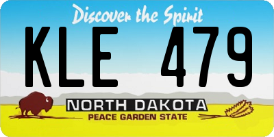 ND license plate KLE479