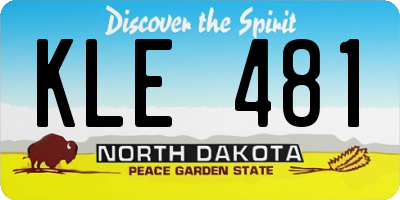 ND license plate KLE481