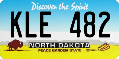 ND license plate KLE482