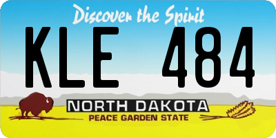 ND license plate KLE484