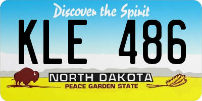 ND license plate KLE486
