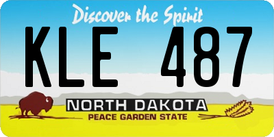ND license plate KLE487