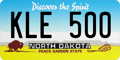 ND license plate KLE500