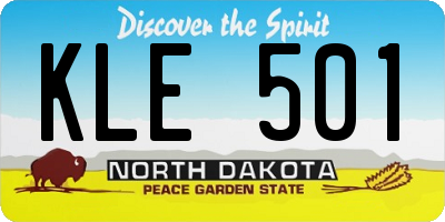 ND license plate KLE501