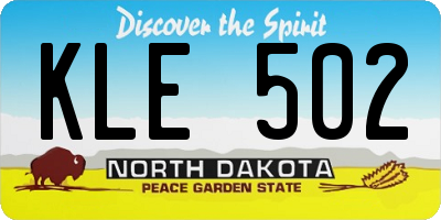 ND license plate KLE502