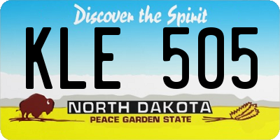 ND license plate KLE505