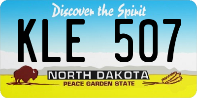 ND license plate KLE507