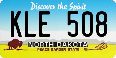 ND license plate KLE508
