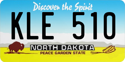 ND license plate KLE510