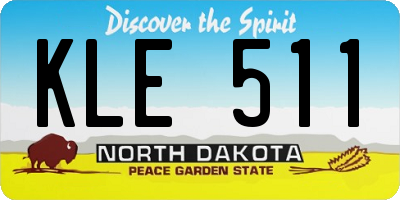 ND license plate KLE511