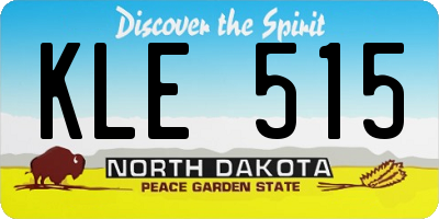 ND license plate KLE515