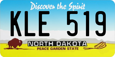 ND license plate KLE519