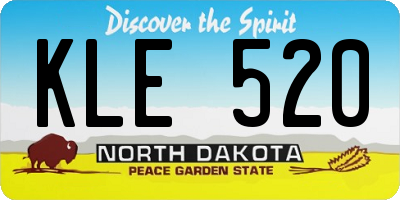 ND license plate KLE520