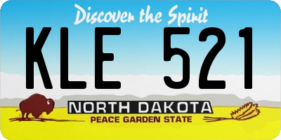 ND license plate KLE521
