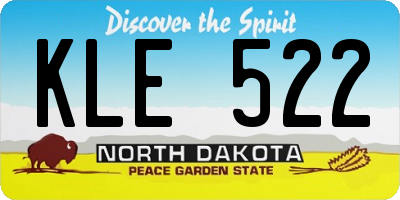 ND license plate KLE522