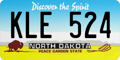 ND license plate KLE524