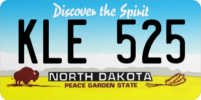 ND license plate KLE525