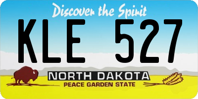 ND license plate KLE527