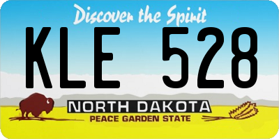 ND license plate KLE528