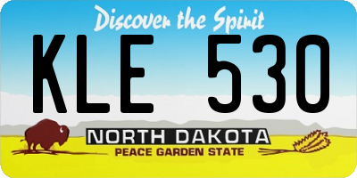 ND license plate KLE530