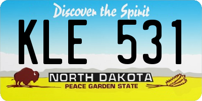 ND license plate KLE531