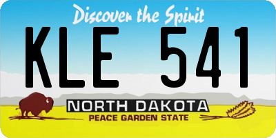 ND license plate KLE541