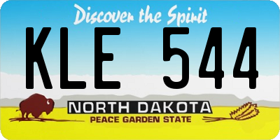 ND license plate KLE544