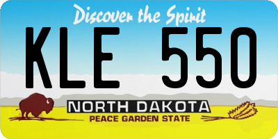 ND license plate KLE550