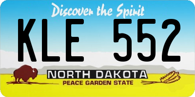 ND license plate KLE552