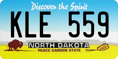 ND license plate KLE559