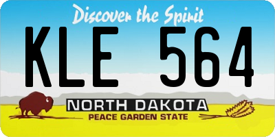 ND license plate KLE564