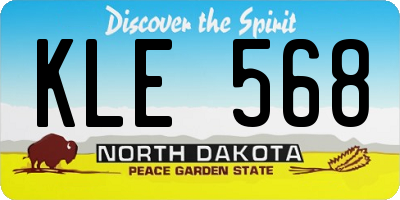ND license plate KLE568