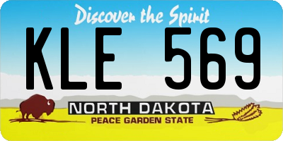 ND license plate KLE569