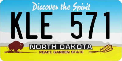 ND license plate KLE571