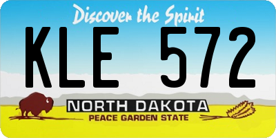 ND license plate KLE572