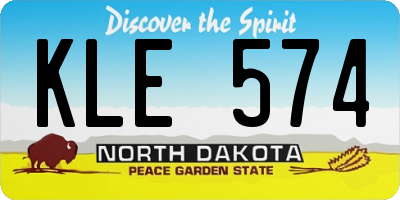 ND license plate KLE574