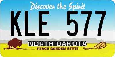 ND license plate KLE577