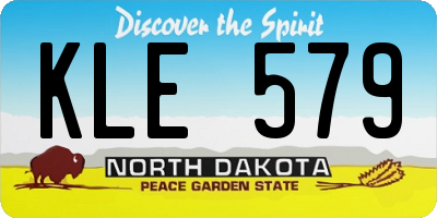 ND license plate KLE579