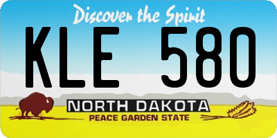 ND license plate KLE580