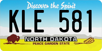 ND license plate KLE581