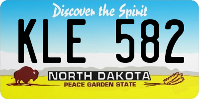 ND license plate KLE582
