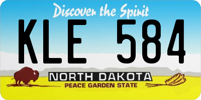 ND license plate KLE584