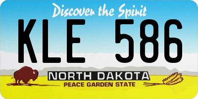 ND license plate KLE586