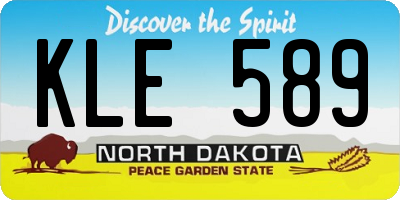 ND license plate KLE589